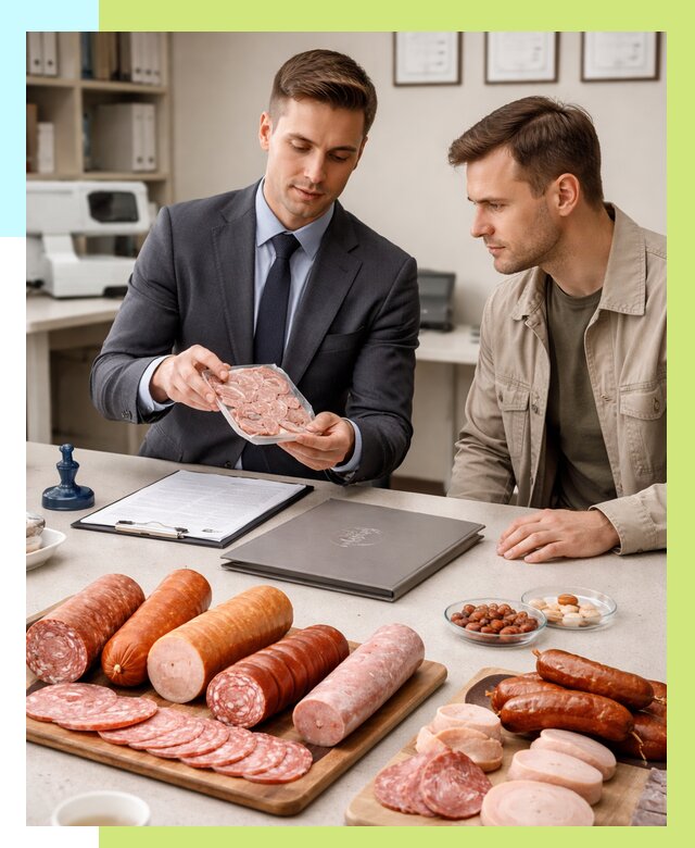 Сертификация колбасных изделий в Ростове-на-Доне от 7822 р. | Алешин-Рст