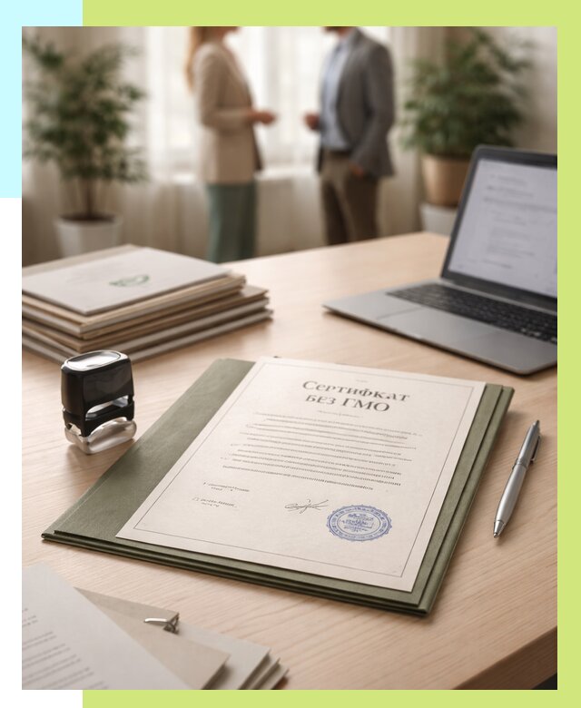 Сертификат без ГМО в Ростове-на-Доне от 7822 р. оформить срочно Алешин-Рст